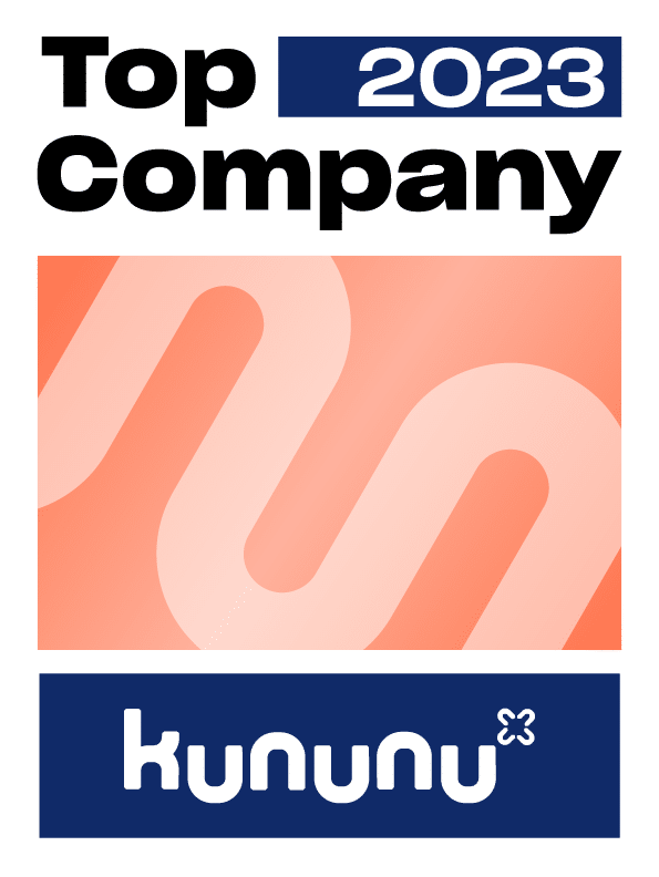Logo der Auszeichnung kununu Top Company 2023